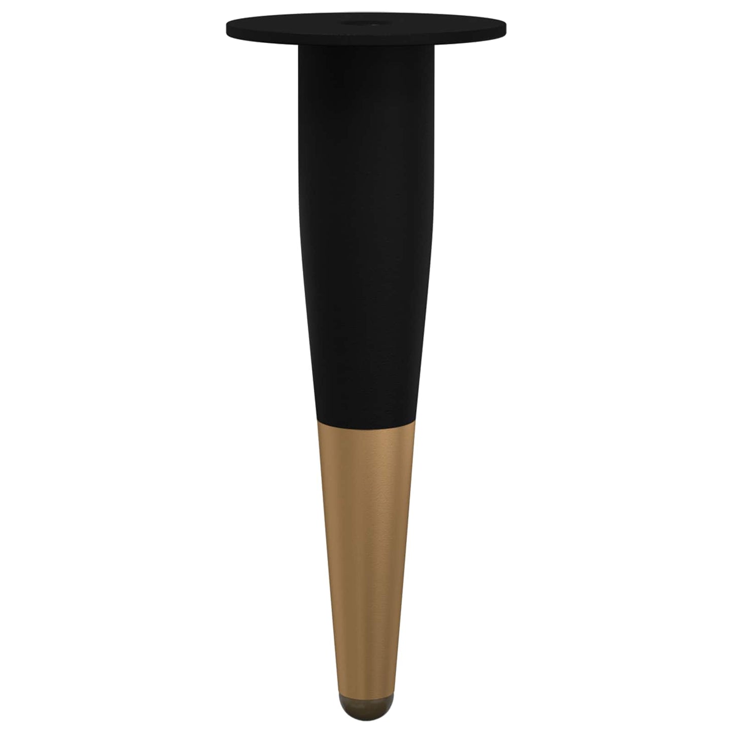 Furniture Feet 12 pcs Black and Gold Ø 40 x 98 mm Iron