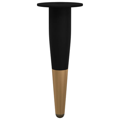 Furniture Feet 12 pcs Black and Gold Ø 40 x 98 mm Iron