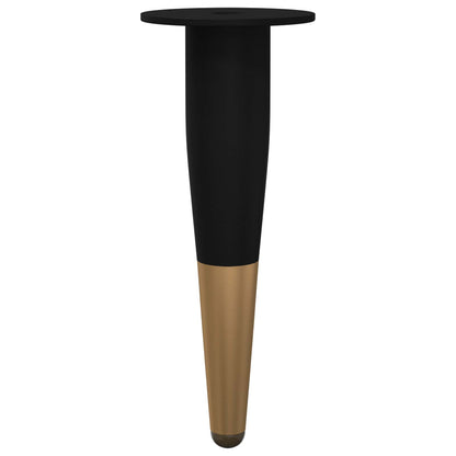 Furniture Feet 12 pcs Black and Gold Ø 40 x 98 mm Iron