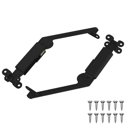 Lid Support Hinge 2 pcs Black 192 x 32 x 50 mm Steel