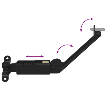 Lid Support Hinge 12 pcs Black 192 x 32 x 50 mm Steel