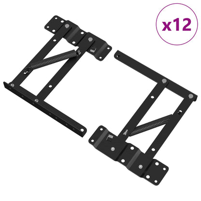 Bed Lift Mechanism 12 pcs Black 340 x 95 x 40 mm Iron