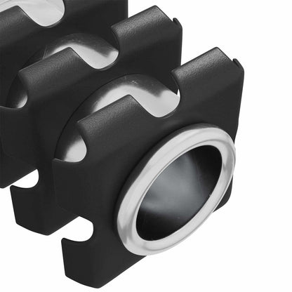 Threaded Tube Insert 12 pcs Black and Silver Galvanised Steel