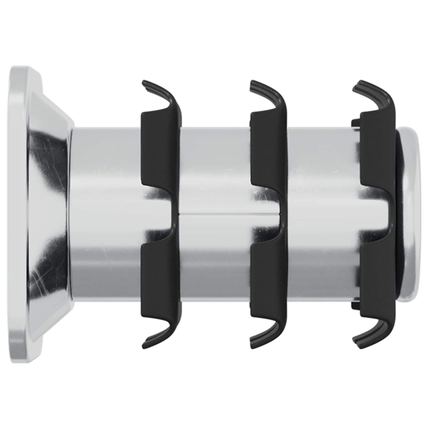 Threaded Tube Insert 12 pcs Black and Silver Galvanised Steel