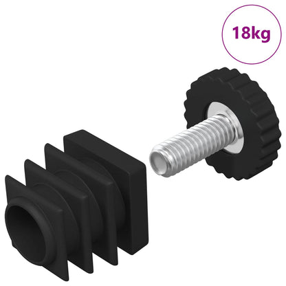 Furniture Levelers Adjustable 1895 pcs Black PP