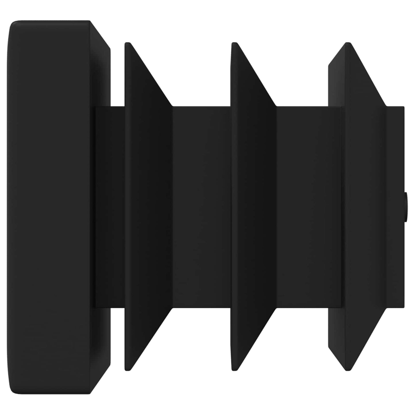 End Caps 12 pcs Black 15 x 15 x 15 mm PP