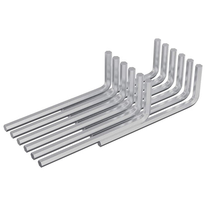 Hex Key 12 pcs Silver 20 x 52 mm Steel
