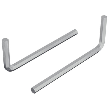 Hex Key 2 pcs Silver 22 x 66 mm Steel