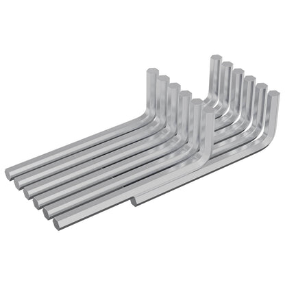 Hex Key 12 pcs Silver 32 x 86 mm Steel