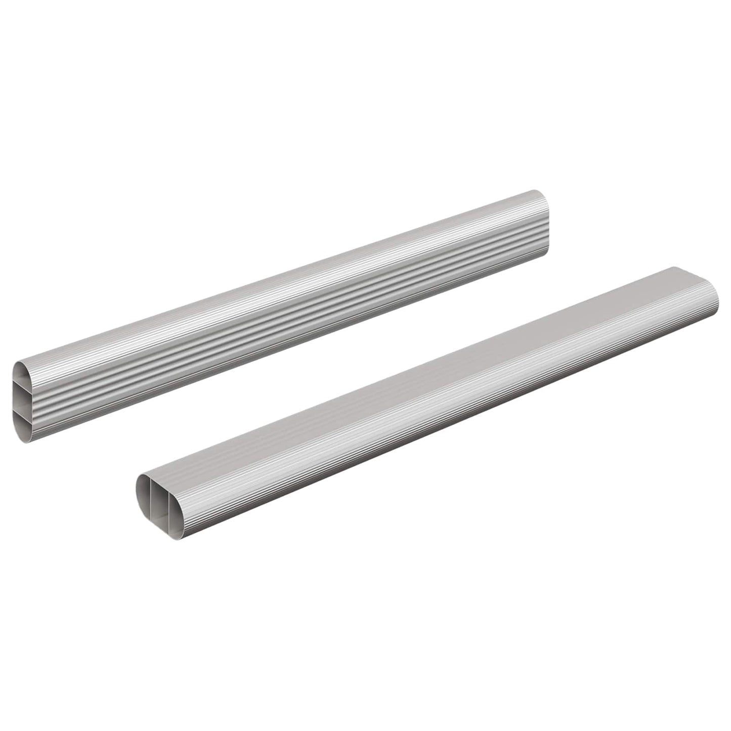 Closet Rod 2 pcs Silver 264 x 15 x 29 mm Aluminium Alloy