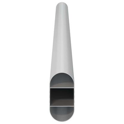 Closet Rod 2 pcs Silver 316 x 15 x 29 mm Aluminium Alloy