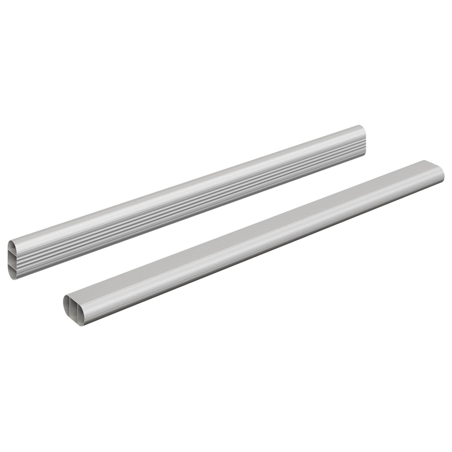 Closet Rod 2 pcs Silver 371.5 x 15 x 29 mm Aluminium Alloy
