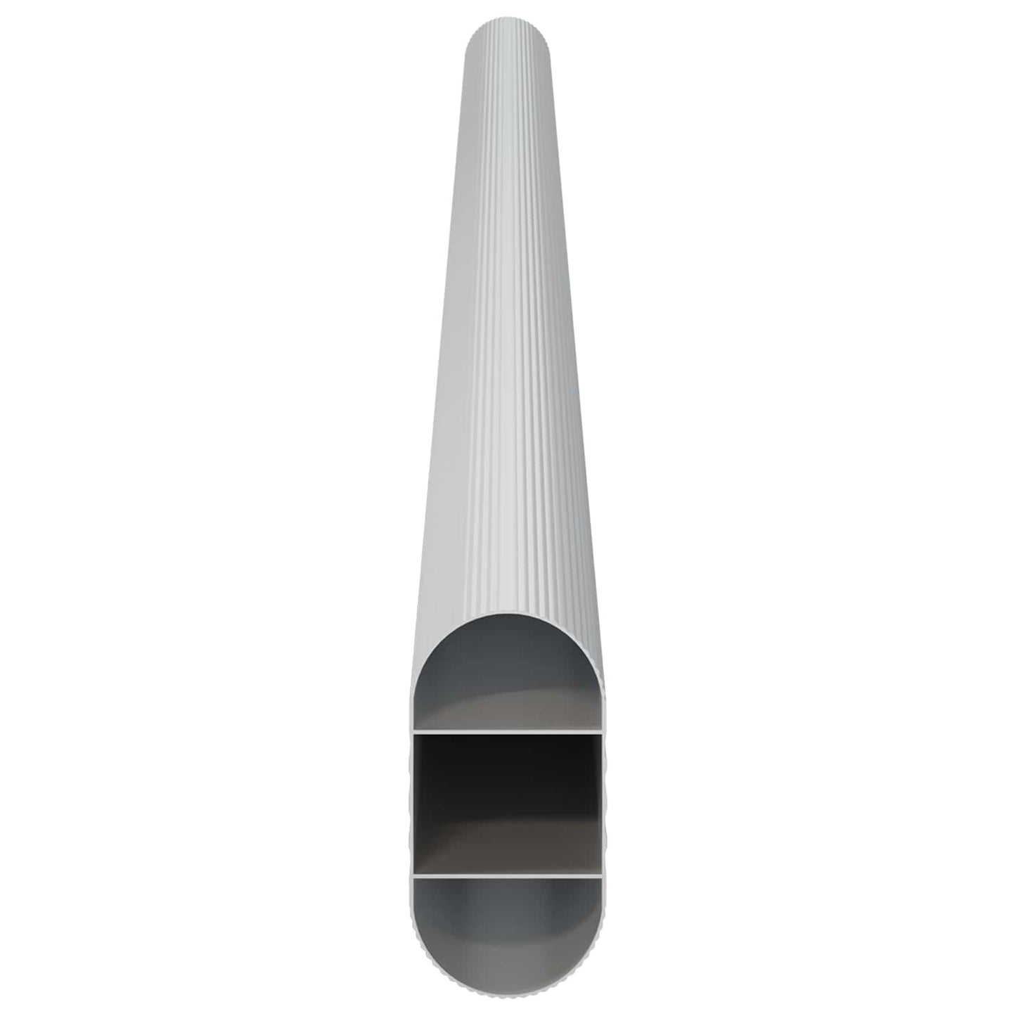 Closet Rod 2 pcs Silver 371.5 x 15 x 29 mm Aluminium Alloy