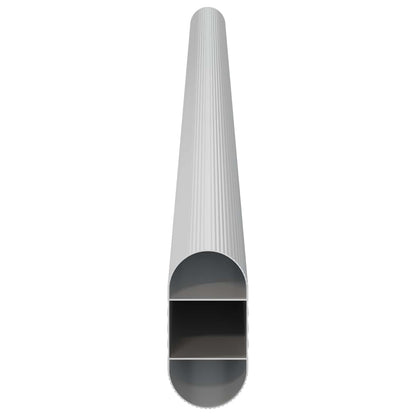 Closet Rod 2 pcs Silver 371.5 x 15 x 29 mm Aluminium Alloy