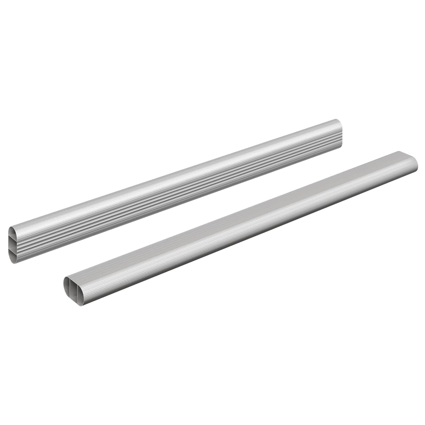 Closet Rod 2 pcs Silver 464 x 15 x 29 mm Aluminium Alloy