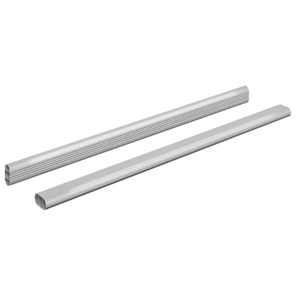 Closet Rod 2 pcs Silver 472 x 15 x 29 mm Aluminium Alloy