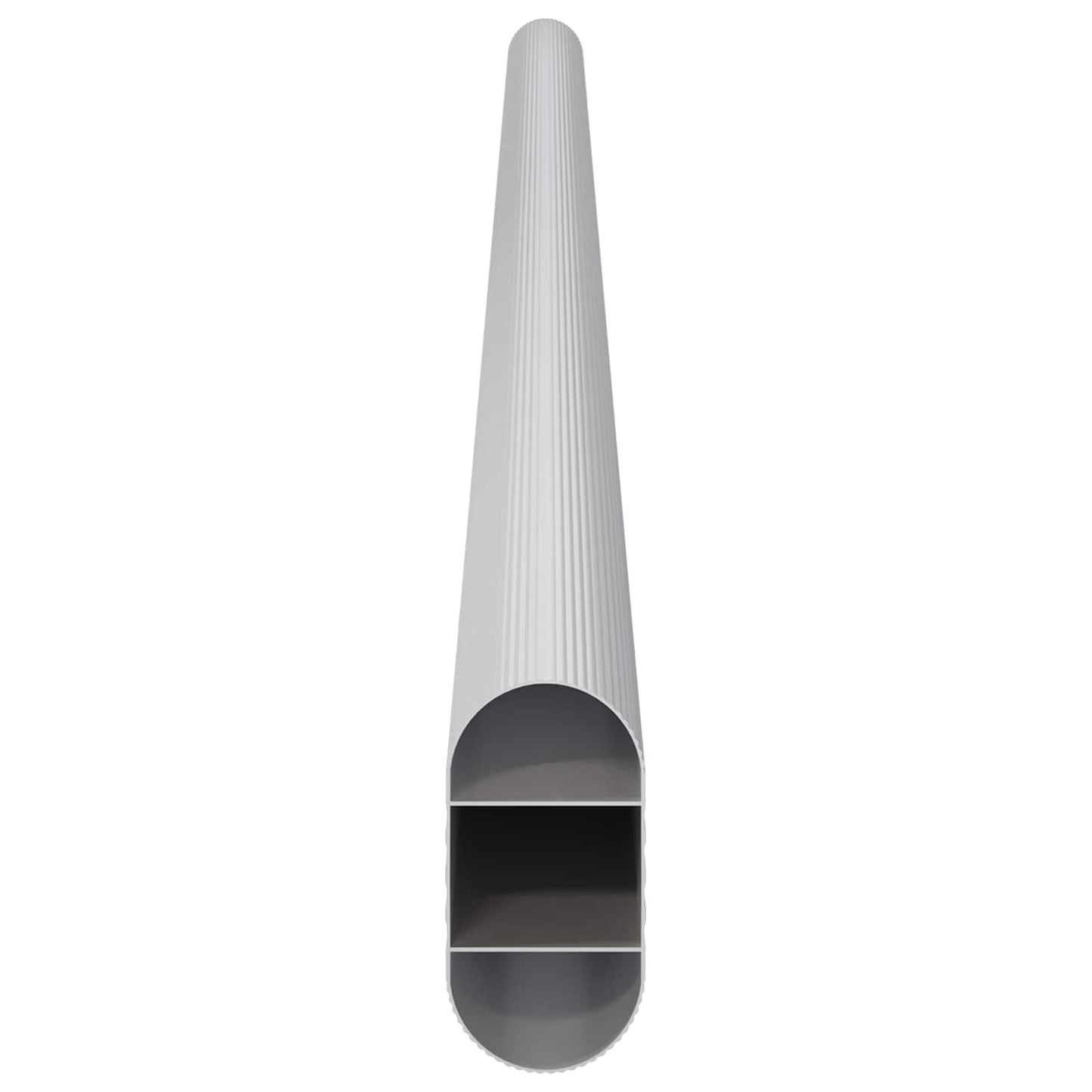 Closet Rod 2 pcs Silver 472 x 15 x 29 mm Aluminium Alloy