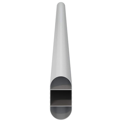Closet Rod 12 pcs Silver 472 x 15 x 29 mm Aluminium Alloy