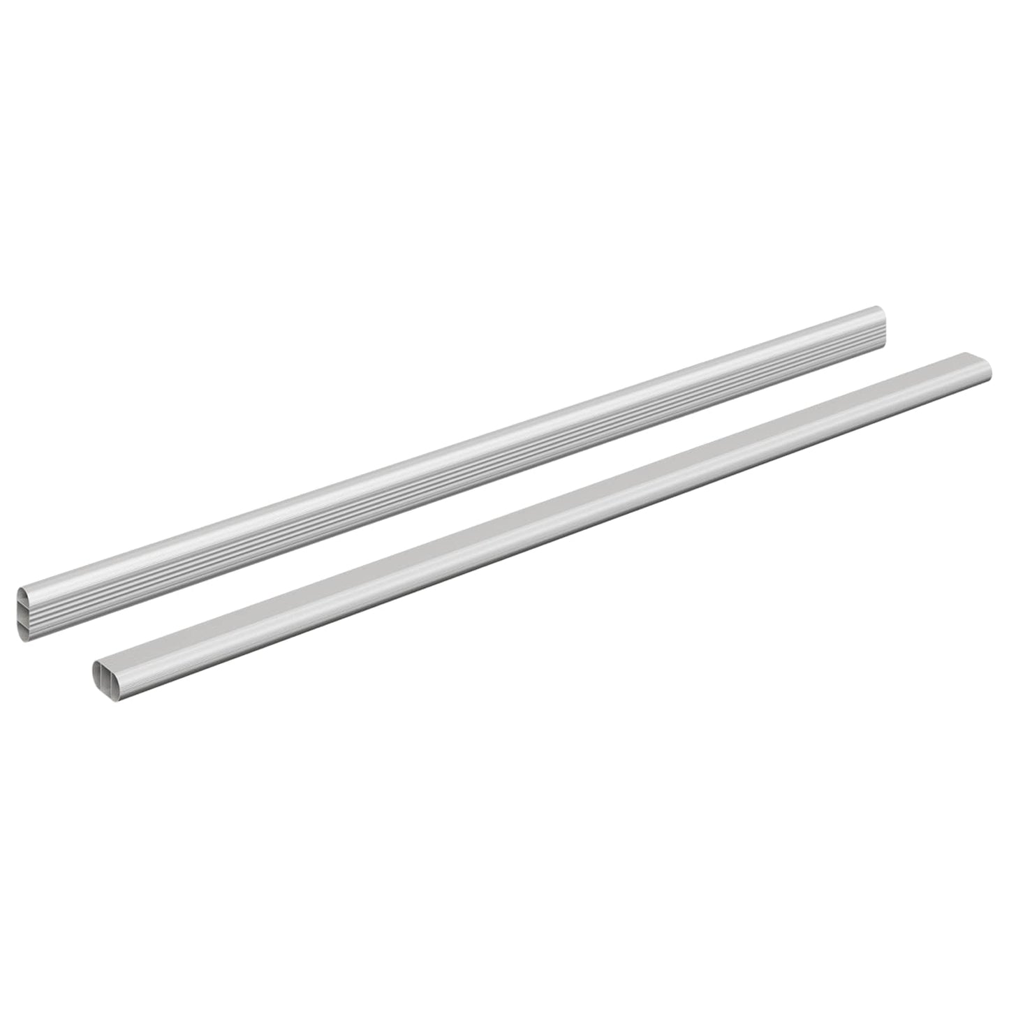 Closet Rod 2 pcs Silver 664 x 15 x 29 mm Aluminium Alloy