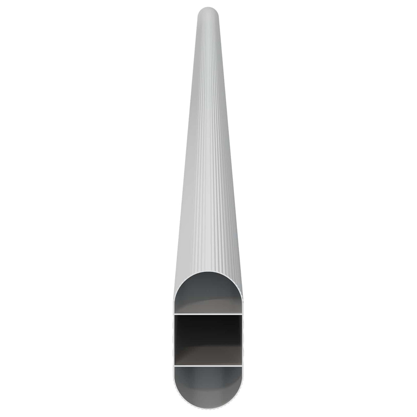 Closet Rod 2 pcs Silver 664 x 15 x 29 mm Aluminium Alloy