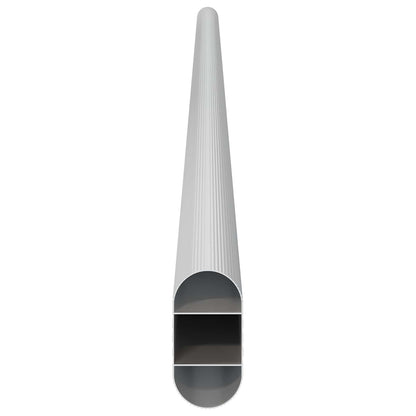 Closet Rod 12 pcs Silver 664 x 15 x 29 mm Aluminium Alloy