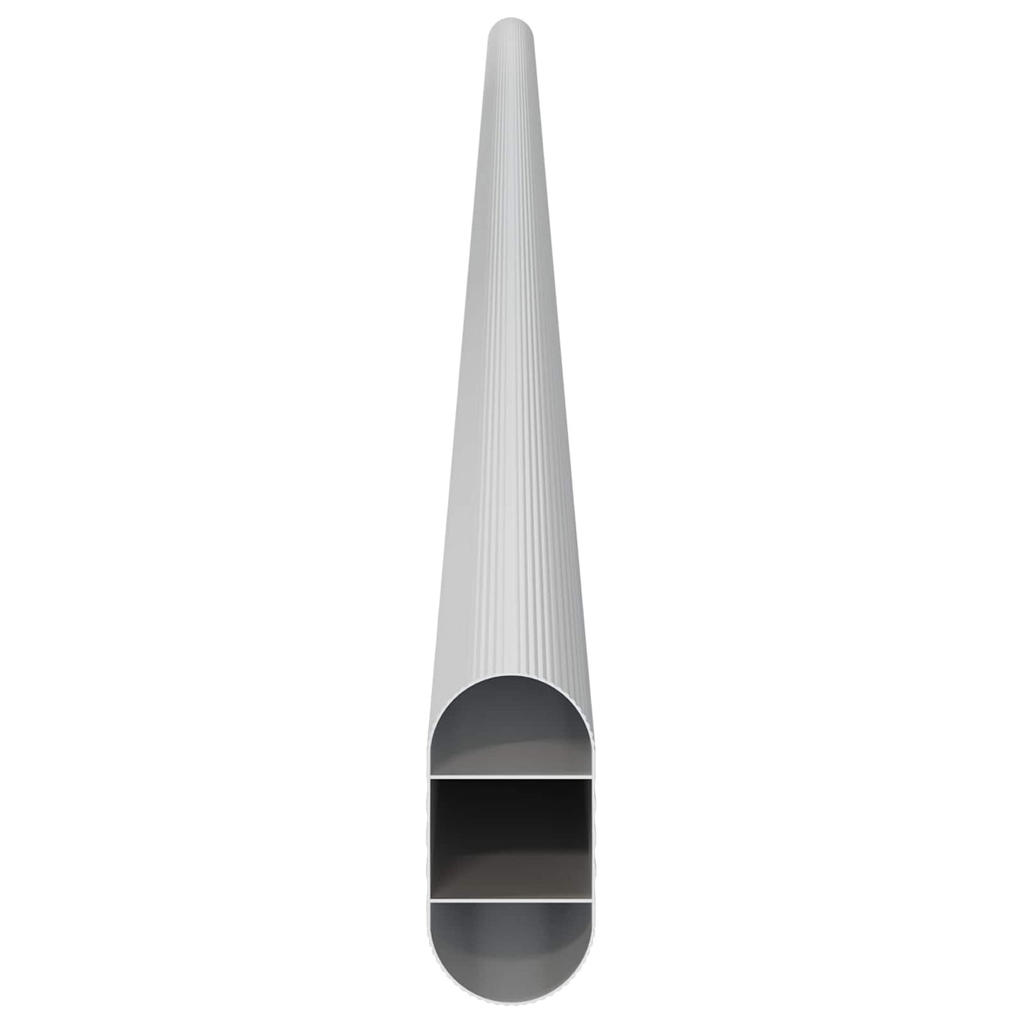 Closet Rod 2 pcs Silver 764 x 15 x 29 mm Aluminium Alloy