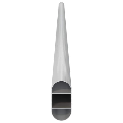 Closet Rod 2 pcs Silver 764 x 15 x 29 mm Aluminium Alloy