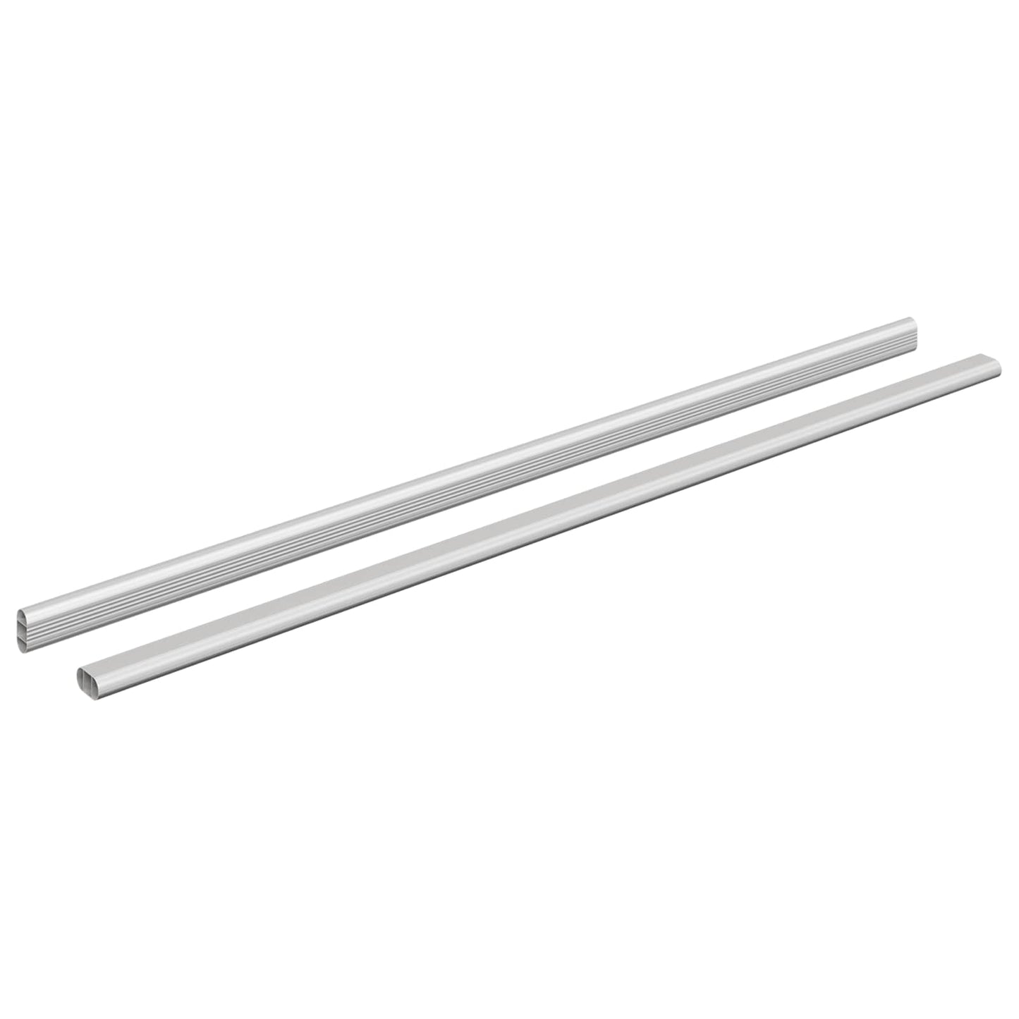 Closet Rod 2 pcs Silver 864 x 15 x 29 mm Aluminium Alloy