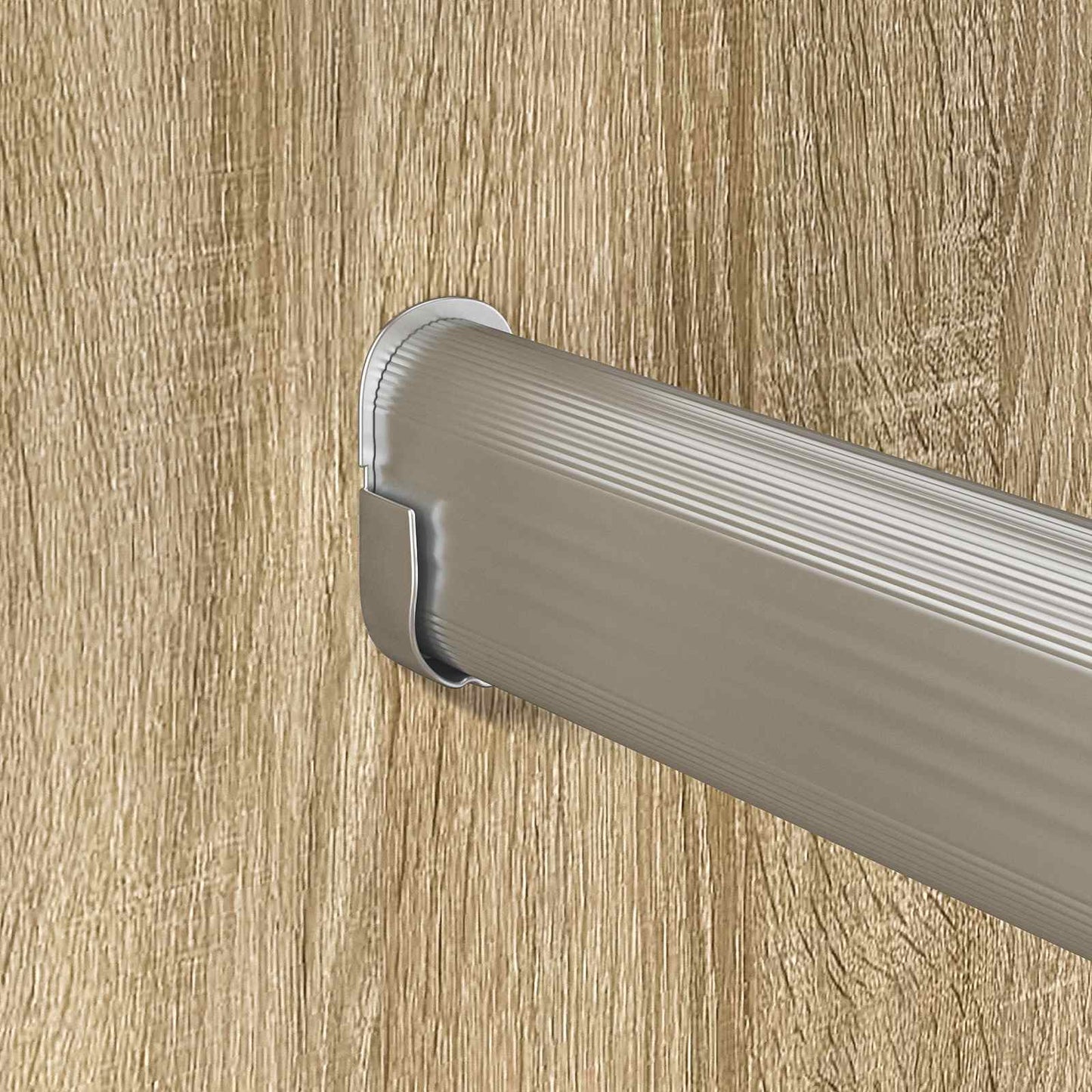 Closet Rod 12 pcs Silver 864 x 15 x 29 mm Aluminium Alloy