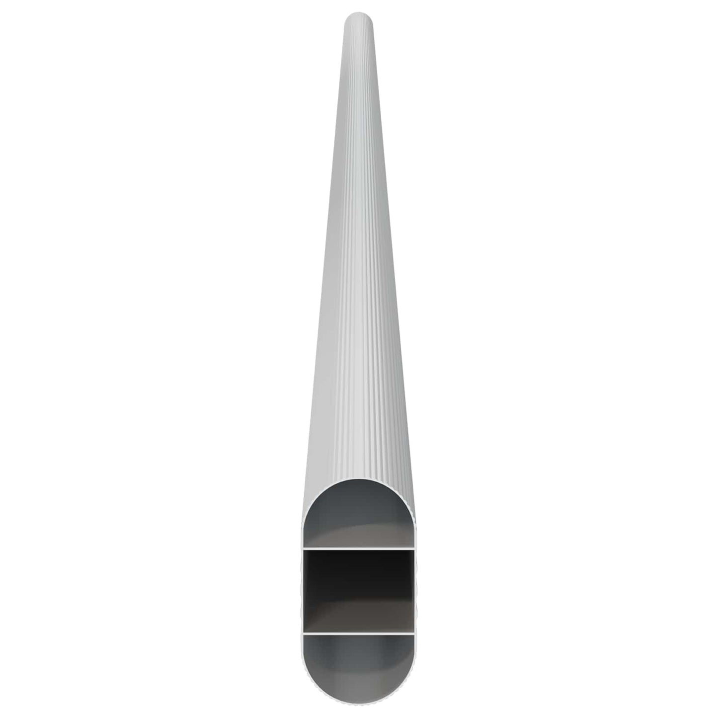 Closet Rod 12 pcs Silver 864 x 15 x 29 mm Aluminium Alloy