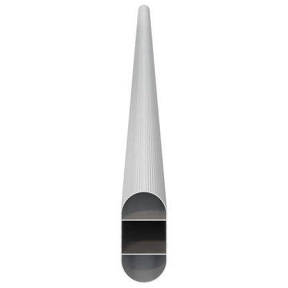Closet Rod 12 pcs Silver 864 x 15 x 29 mm Aluminium Alloy