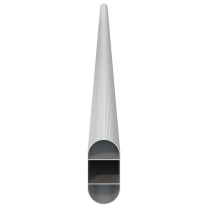 Closet Rod 12 pcs Silver 964 x 15 x 29 mm Aluminium Alloy