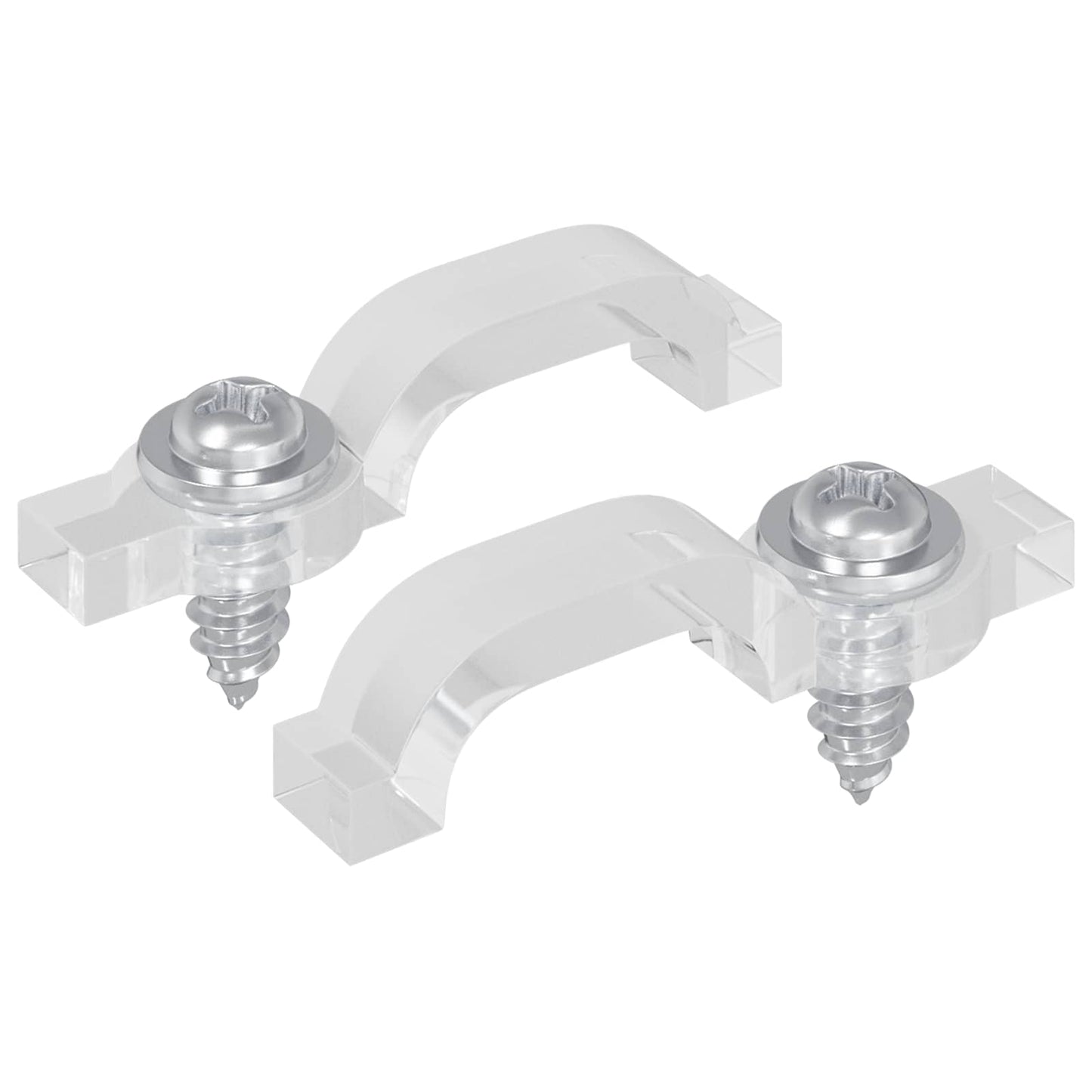 LED Strip Clips 23.8 mm 2 pcs Transparent Plastic and Iron