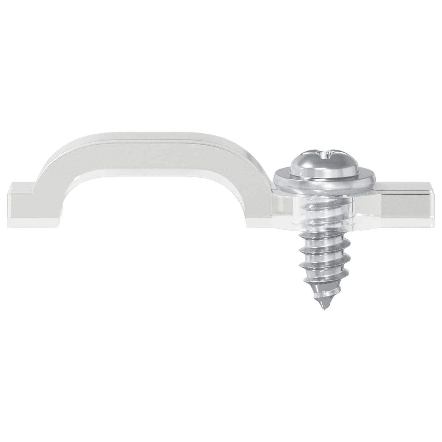LED Strip Clips 23.8 mm 12 pcs Transparent Plastic and Iron
