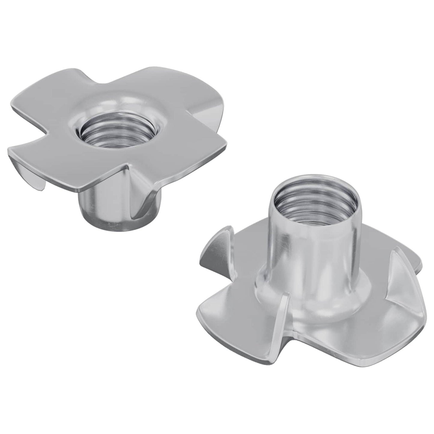 Pronged T-nut 2 pcs Silver M6 mm Steel