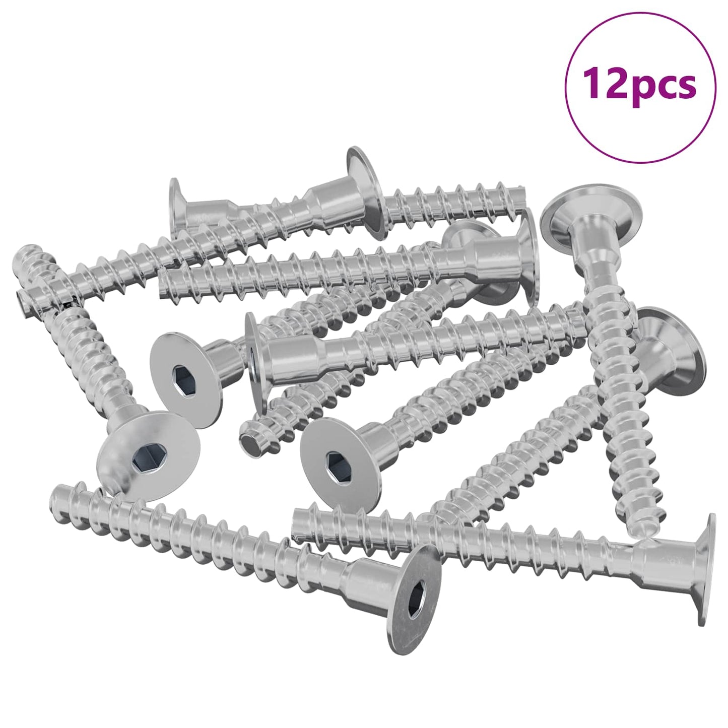 Screw 12 pcs Zinc-coated 5 x 40 mm Iron