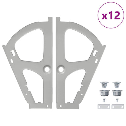 Flip Drawer Hinge 12 pcs Silver 235 x 155 x 30 mm Iron