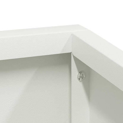 Garden Planter White 60 x 60 x 50 cm Cold-rolled Steel