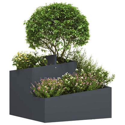 Garden Planter Anthracite 60 x 60 x 50 cm Cold-rolled Steel