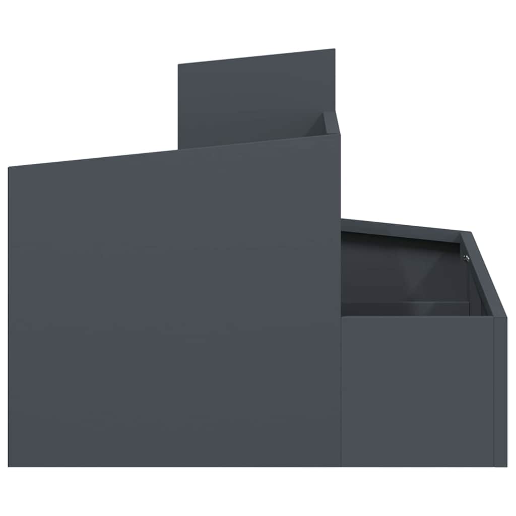Garden Planter Anthracite 60 x 60 x 50 cm Cold-rolled Steel