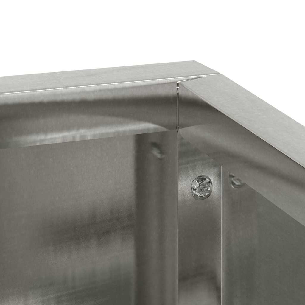 Garden Planter Silver 60 x 60 x 50 cm Stainless Steel