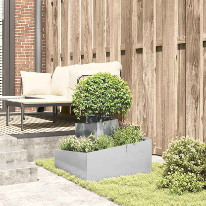 Garden Planter Silver 60 x 60 x 50 cm Stainless Steel
