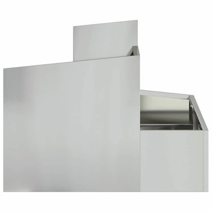Garden Planter Silver 60 x 60 x 50 cm Galvanised Steel