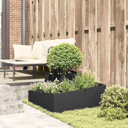 Garden Planter Black 80 x 80 x 50 cm Cold-rolled Steel