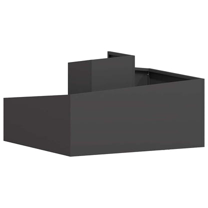 Garden Planter Black 80 x 80 x 50 cm Cold-rolled Steel