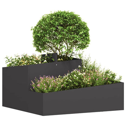 Garden Planter Black 80 x 80 x 50 cm Cold-rolled Steel