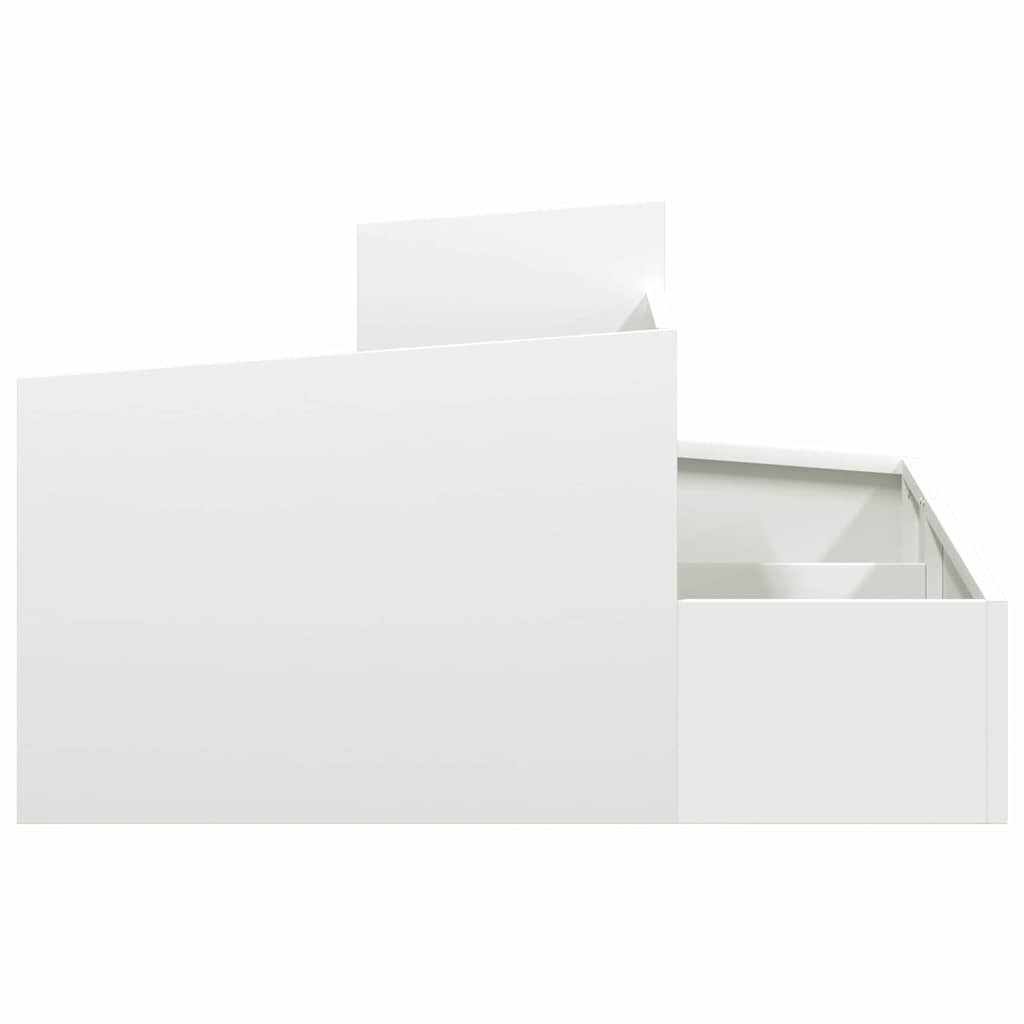 Garden Planter White 80 x 80 x 50 cm Cold-rolled Steel