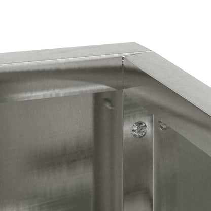 Garden Planter Silver 80 x 80 x 50 cm Stainless Steel