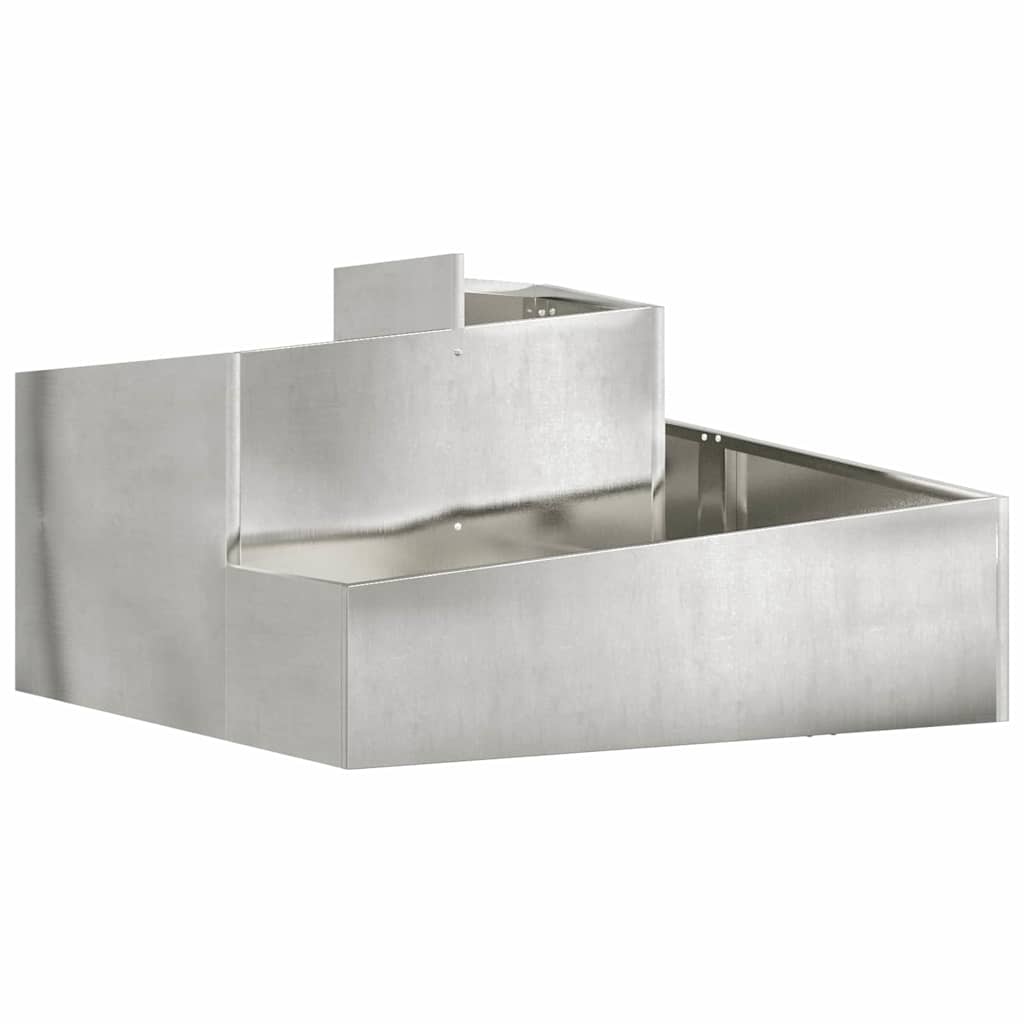 Garden Planter Silver 80 x 80 x 50 cm Stainless Steel