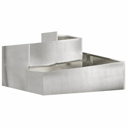 Garden Planter Silver 80 x 80 x 50 cm Stainless Steel